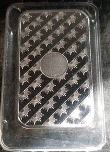 lot 46 image: 1 TROY OZ .999 FINE SILVER BAR SUNSHINE MINT SEALED