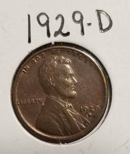 lot 04-B image: 4 US WHEAT CENTS 1929-D 1930-D 1931-D 1933-D