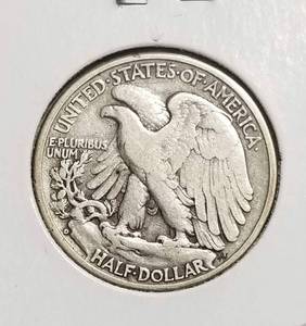lot 22-B image: 1938-D WALKING LIBERTY HALF DOLLAR
