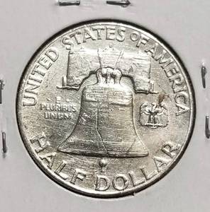 lot 27-B image: 1948-D FRANKLIN HALF DOLLAR