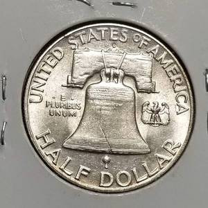 lot 28-B image: 1949-D FRANKLIN HALF DOLLAR