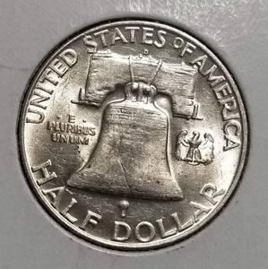 lot 33-B image: 1959-D FRANKLIN HALF DOLLAR