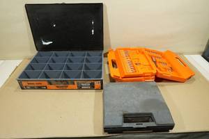 lot 16 image: Black & Decker Drill Bits in Case with Weller Soldering Gun and Wheel Nut Case
