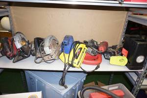 lot 20 image: Large Assortment Power Tools - Circular Saws, Grinder, Drills