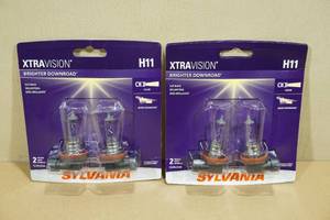 lot 35 image: 2 Sets Sylvania XtraVision Halogen Lamps -H11