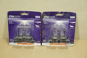 lot 36 image: 2 Sets Sylvania XtraVision Halogen Lamps -9006
