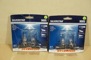 lot 37 image: 2 Sets Sylvania SilverStar Halogen Lamps -9005