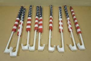 lot 50 image: 9 American Flags for Car Window