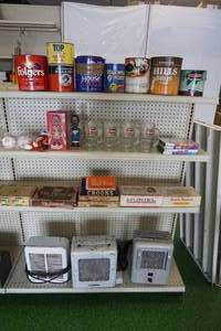 lot 196 image: 3 Space Heaters with Assorted Collectables