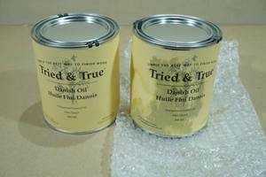 lot 206 image: 2 Quarts Tried & True Danish Oil Polymerized Linseed Oil and Beeswax Wood Finish