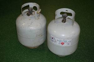lot 224 image: 2 20 lb Propane Tanks