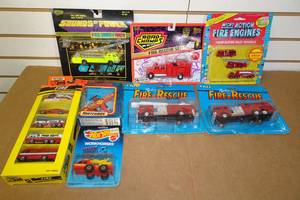 lot 234 image: Assorted Toy Fire and Rescue Trucks in Packaging