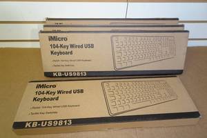 lot 257 image: 4 New iMicro Wired USB Keyboards