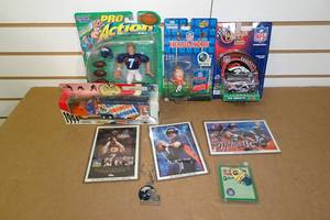lot 268 image: Denver Broncos Collectables - Elway Figures, Cars, Lure