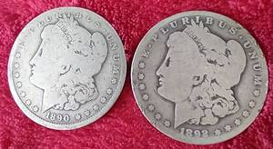 Lot of 2 Morgan Dollars