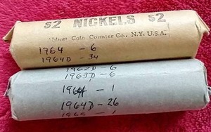 (2) Vintage Nickel Rolls - All 1960s