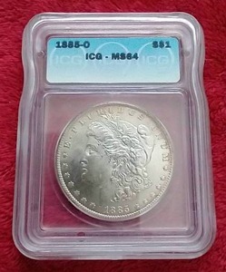 1885-O Morgan Dollar - ICQ MS64