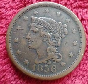1856 Braided Hair Cent