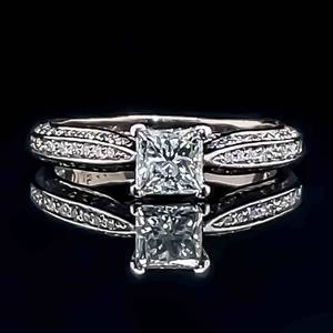 3.10ctw Diamond Princess Solitaire Engagement Ring in 14k White Gold F Color $9,800 Retail VIDEO