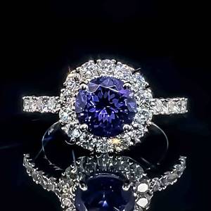 Brand New 3.24ctw Natural Tanzanite &amp Diamond Halo Engagement Ring in 14k White Gold $6,750 Retail VIDEO