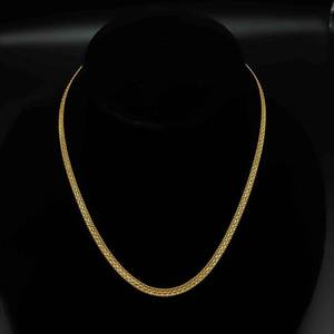 22k Solid Yellow Gold Luxurious Fancy Bismark Link Chain Necklace