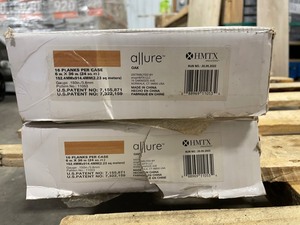 lot 59 image: 2 boxes Trafficmaster Oak Water Resistant GripStrip Luxury Vinyl Plank Flooring