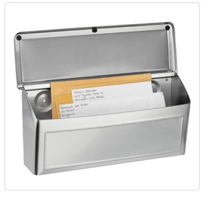 lot 69 image: New Venice Stainless Steel, Small Wall Mount Mailbox