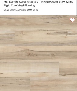 lot 93 image: MSI - Cyrus Acadia Flooring 5mm 12 mil wear layer - 1000 sq ft