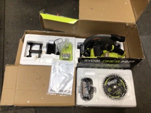 ONE HP 18V Brushless Cordless 6-12 in. Track Saw Kit with 4.0 Ah HIGH PERFORMANCE Battery and Charger by RYOBI Customer Returns See Pictures