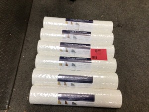 Lot of 6 Paintable Vinyl Pre-Pasted Washable Wallpaper Roll (Covers 56.4 Sq. Ft.) by Brewster Customer Returns See Pictures