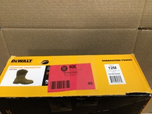 Mens Stanton Waterproof Wellington Work Boots - Steel Toe - Bison Brown Size 12(M) by DEWALT  Customer Returns See Pictures