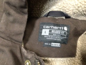 Mens Large Dark Brown Cotton Washed Duck Bartlett Jacket by Carhartt See Pictures
