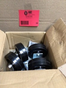 4 in. Black Rubber and Steel Swivel and Rigid Caster Kit with Hardware (4-Piece) by Shepherd Customer Returns See Pictures