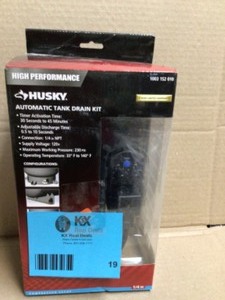 lot 19 image: Automatic Electronic Tank Drain by Husky Customer Returns See Pictures