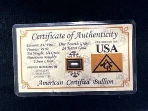 lot 18 image: .999 24kt Gold � Grain Bar