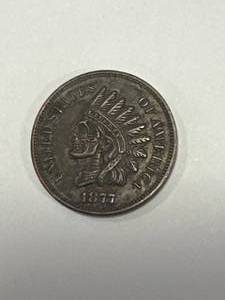 lot 21 image: Indian Head Hobo Penny