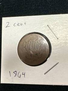 lot 24 image: 1864 2 Cent Piece