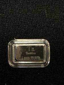 lot 38 image: One Gram Element #73 Tantalum