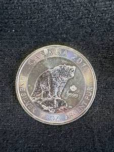 lot 48 image: 1 14oz .999 Silver Canadian Wildlife Round