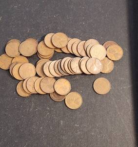 1934 DATE ROLL OF 50 US WHEAT CENTS