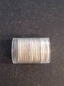 ROLL OF 20 SILVER KENNEDY HALF DOLLARS 1964 X 20