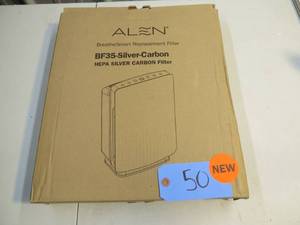 lot 50 image: Alen BF35 Silver Carbon Air Purifier Replacement Filter for BreatheSmart Classic