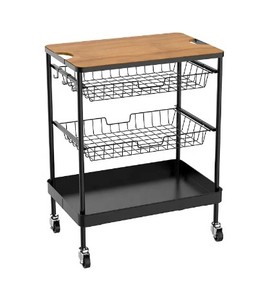 lot 40 image: Multi Function Kitchen Cart Black