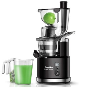 lot 44 image: Aeitto Slow Juicer, Slow Masticating Juicer Machine with Wide 81mm Chute 900 ml Juice Cup