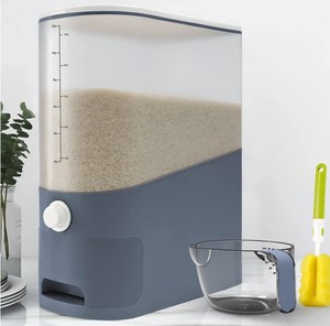 lot 45 image: Cosyzone 26.5 Lbs Rice Dispenser, Large Sealed Grain Container Storage with Measuring Cup