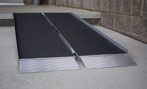 lot 55 image: EZ-Access Suitcase Singlefold Portable Ramp with an Applied Slip-Resistant Surface, 3 Foot