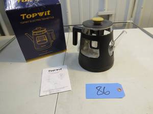 lot 86 image: Topwit Electric Kettle, 1.0L Electric Tea Kettle with Removable Stainless Steel Infuser