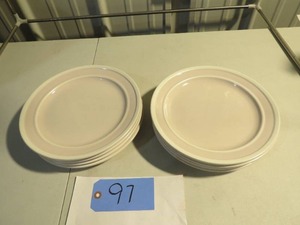 lot 97 image: 8 Place Kate Spade New York Sculpted Blush Dinner Plates