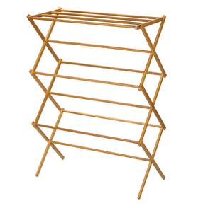 lot 59 image: Bamboo Wooden Clothes Rack - 28 34 x 41 34