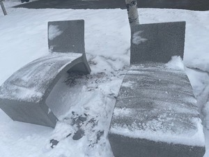 lot 4 image: 2  - Sillarga Spanish Imported Concrete Designer Chaise Lounges